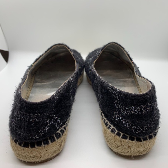 Chanel Black Silver Espadrilles Size 39 - Picture 3 of 4